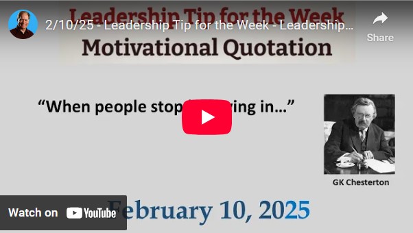leadership quote and tip of the week - G.K. Chesterton