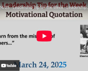 leadership quote by Eleanor Roosevelt and leadership tip