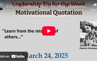 leadership quote by Eleanor Roosevelt and leadership tip