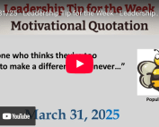 leadership tip and quote for March 31, 2025