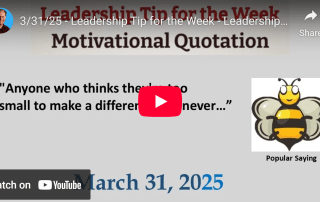 leadership tip and quote for March 31, 2025